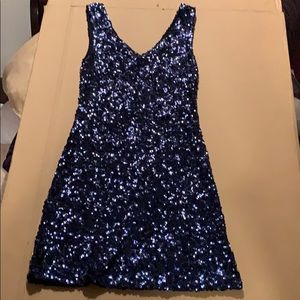 Amber Blue Deep Navy ,fairly new sequence dress.